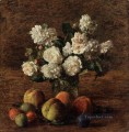 静物画 バラと果物の花の画家 アンリ・ファンタン・ラトゥール